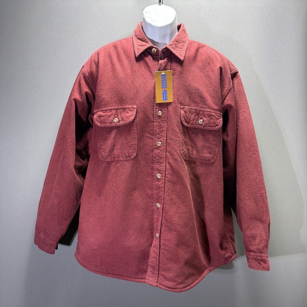 Mens Field &Stream Rugged Point Authentic Fleece Sherpa Button Up Shacket XL NWT